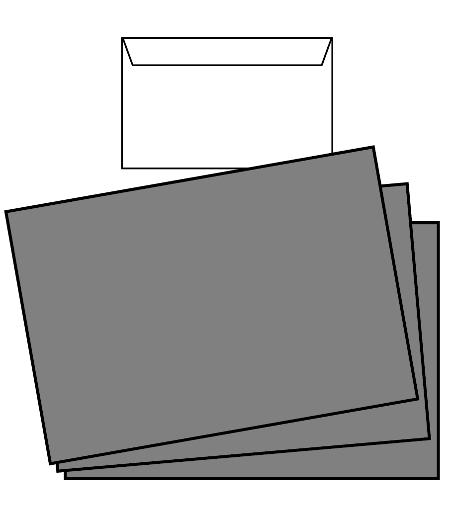 Briefumschlag DIN C4 (Lasche an der breiten Seite), haftklebend ohne Fenster, einseitig 1/0 schwarz-/weiß bedruckt