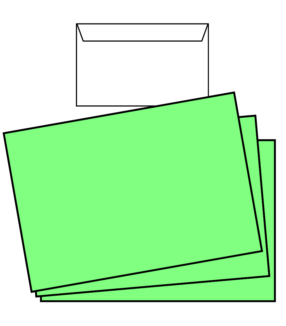 Briefumschlag DIN C4 (Lasche an der breiten Seite), haftklebend ohne Fenster, einseitig 4/0 farbig bedruckt