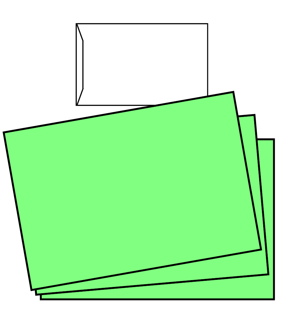 Briefumschlag DIN C4 (Lasche an der schmalen Seite), haftklebend ohne Fenster, einseitig 4/0 farbig bedruckt