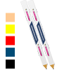 Stabiler Zimmermannsbleistift, 24 cm lang, 4/4 farbig zweiseitig bedruckt