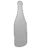 Wiederablösbare Klebefolie in Flasche-Form konturgeschnitten <br>einseitig 4/0-farbig bedruckt