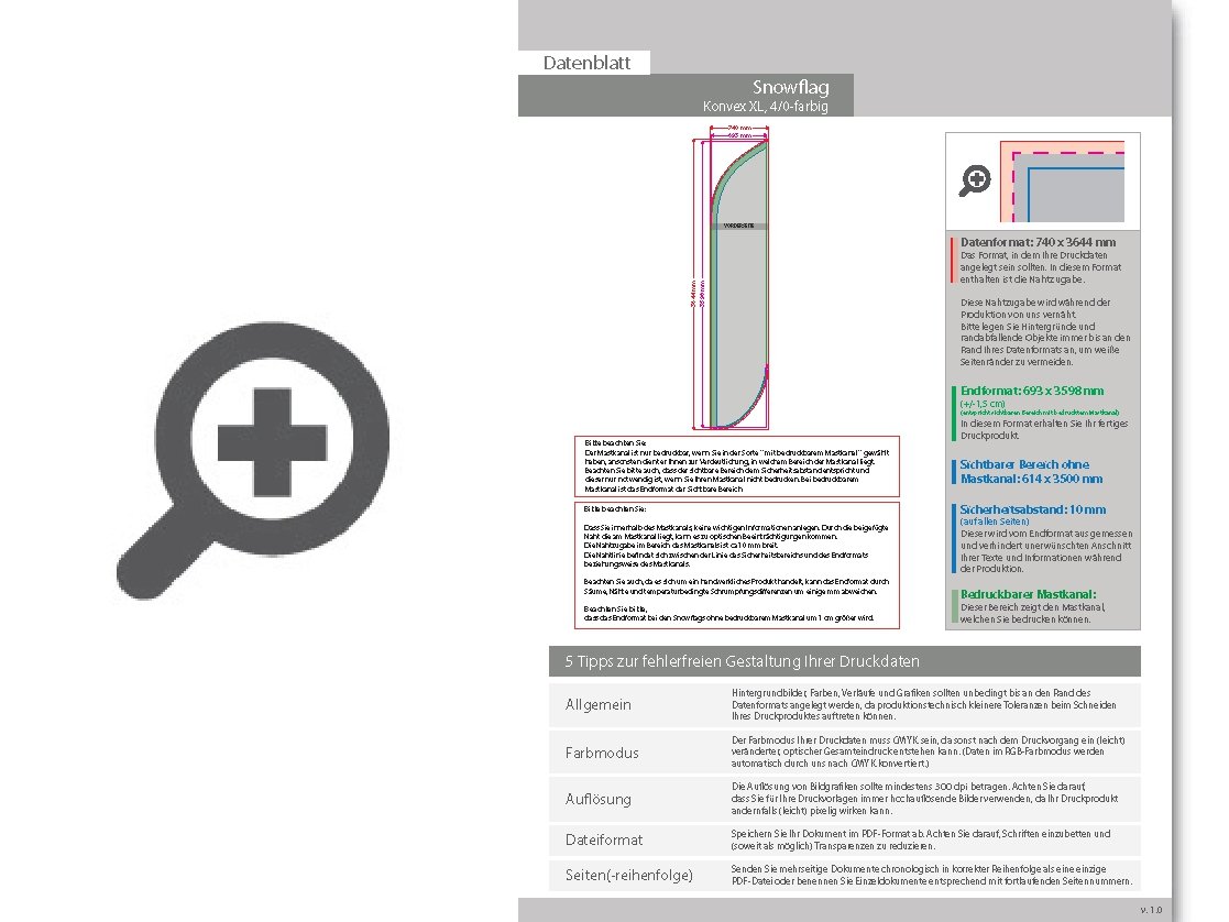 Product Bild snowflag_premium-konvex_xl__4_0-farbig_bedruckt_inkl__gest__nge_und_12-kg-metallbodenplatte