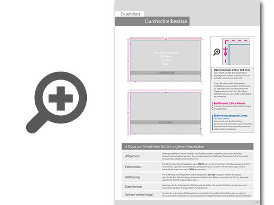 Product Bild durchschreibes__tze_din_lang_quer__4-fach__4_1-farbig__25_s__tze_je_block
