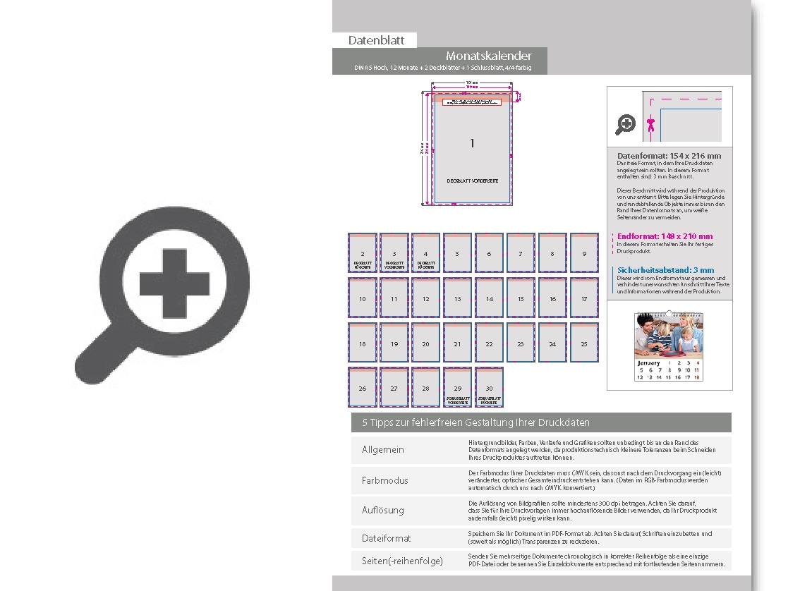 Product Bild monatskalender_15_blatt_(12_monate_+_2_deckbl__tter_+_1_schlussblatt)__beidseitig_bedruckt_4_4_farbig__din_a5_hoch_(148_x_210_mm)